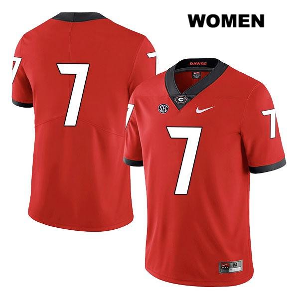 Georgia Bulldogs Women's Tyrique Stevenson #7 NCAA No Name Legend Authentic Red Nike Stitched College Football Jersey XPN8556QG